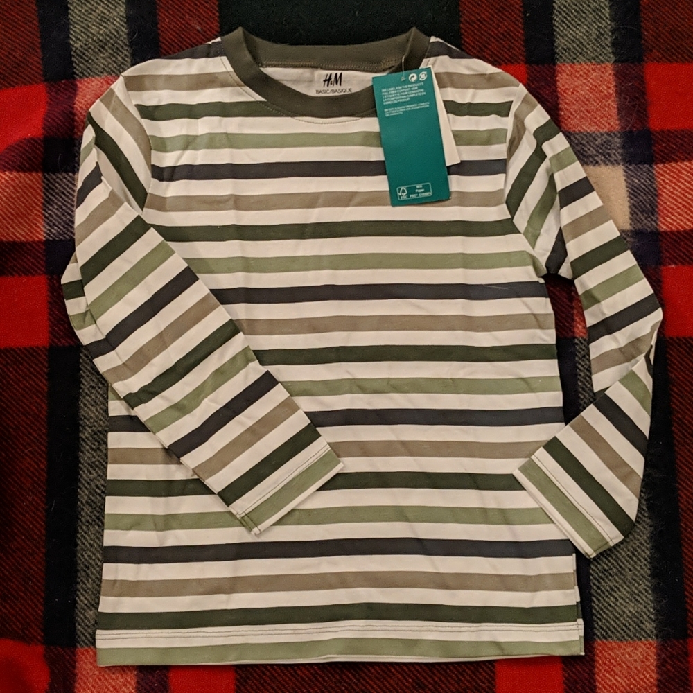 H&M boys long sleeve striped tee
